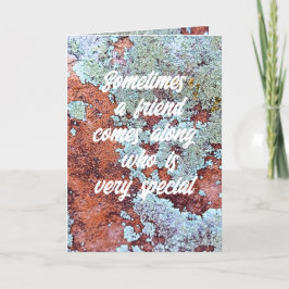 Speciell vän som är ett naturkort för Sten Tack Kort