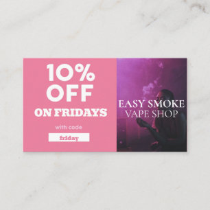 Speciell Vape Shop för Fredag-rabatteringskod Visitkort