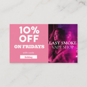Speciell Vape Shop för Fredag-rabatteringskod Visitkort