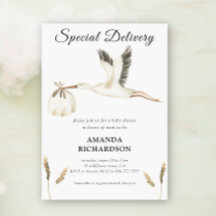 Speciell vattenfärgsstork Babyskare för leverans