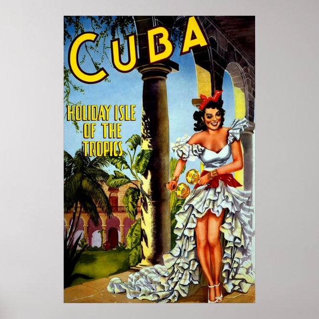 Speciell Vintage Kuba Resa Poster (Framsidan)