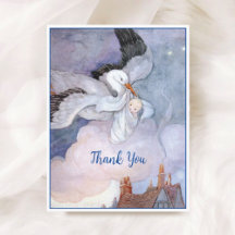 Speciell vintage Stork Baby Shower