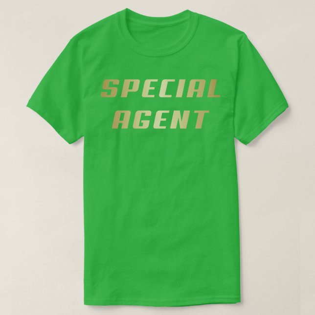 Speciella Agent Guld T Shirt (Design framsida)