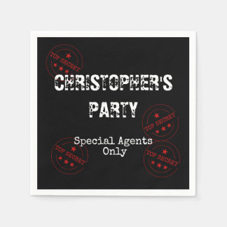Speciella Agent - Spy Theme Top Secret Party Pappersservett