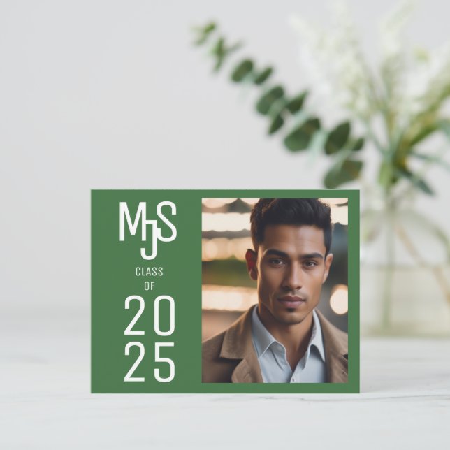 Speciella anpassade examensinbjudningskort inbjudan vykort (Stående Fram)