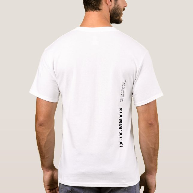 Speciella årsdagen för dagens romerska siffror t shirt (Baksida)