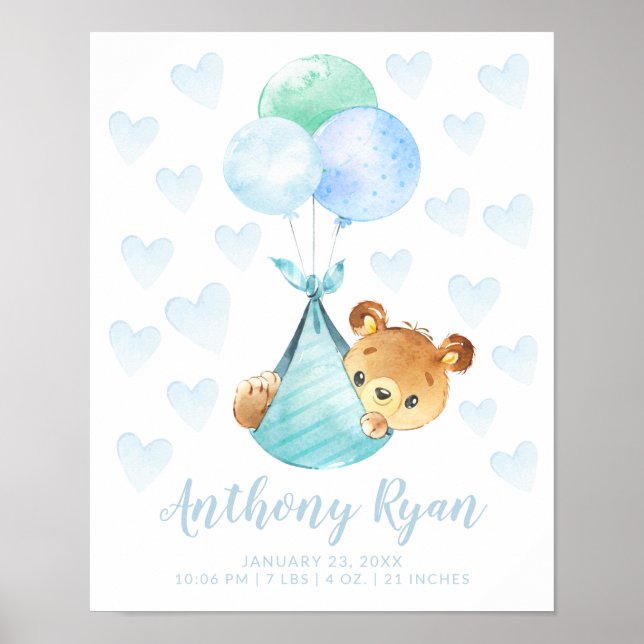 Speciella Baby-stationer för leveransstork Poster (Framsidan)