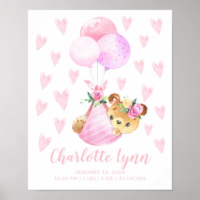 Speciella Baby-stationer för leveransstork Poster (Framsidan)