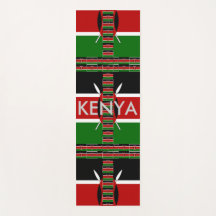 Speciella Bevackra Kenyan National Flagga Art Färg