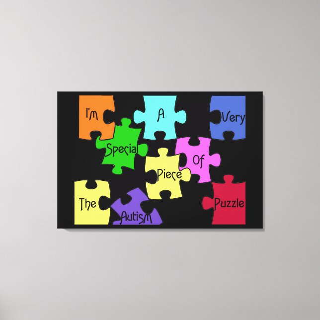 Speciella Biet i Autism Puzzle Premium Canvas (Framsida)