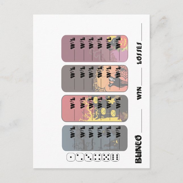 Speciella Bunco Post Card Inbjudan (Framsida)