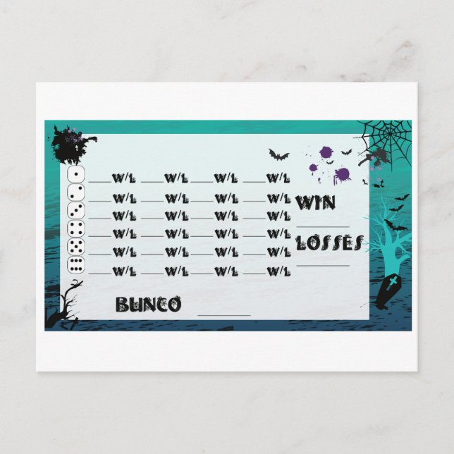Speciella Bunco Post Card Inbjudan (Framsida)
