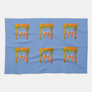 speciella dagen Lycklig Sukkot Kökshandduk