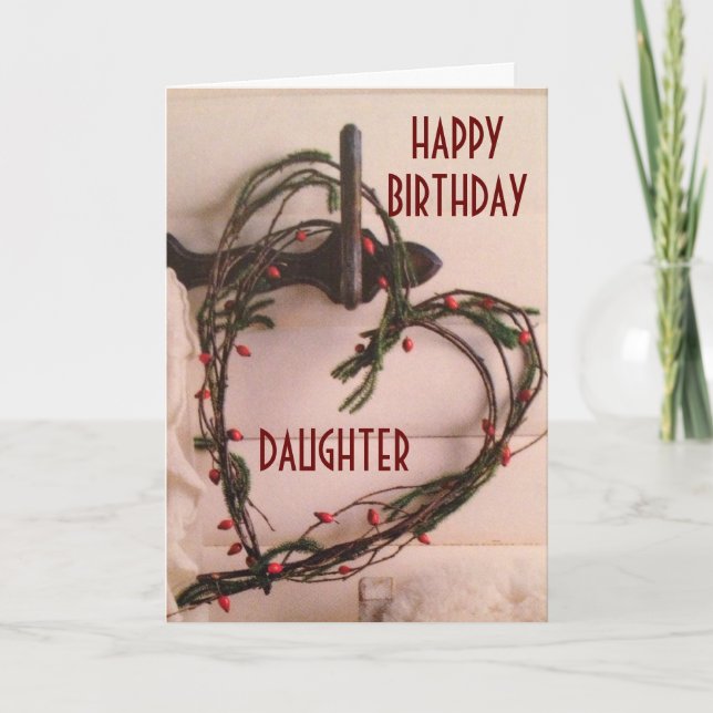 SPECIELLA DAGEN SOM DU PÅ WBIRTHDAY "DAUGHTER" KORT (Framsida)