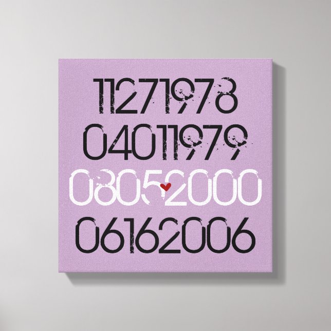 Speciella Data, stressad Canvastryck (Framsida)