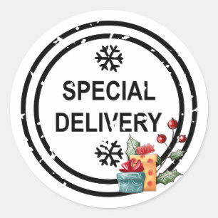 Speciella Delivery Gift Paket-stickers Runt Klistermärke