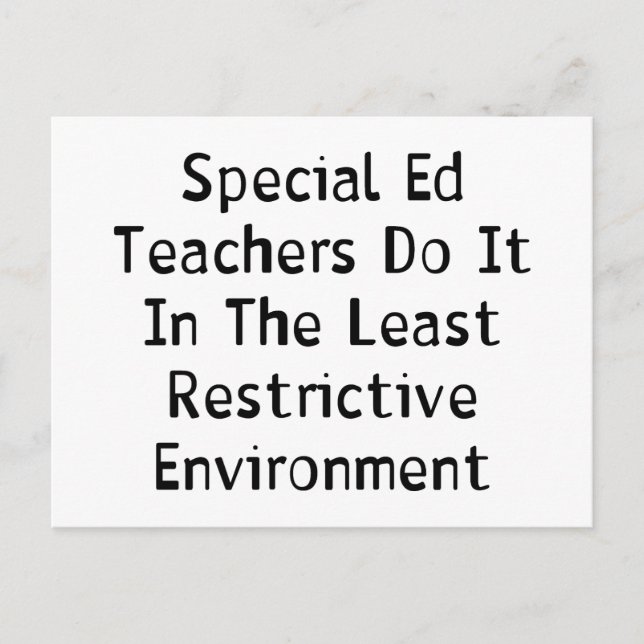 Speciella Ed Teacher Vykort (Framsida)
