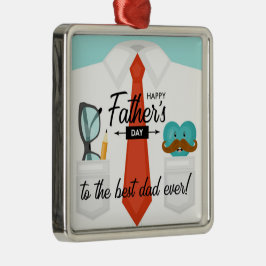 Speciella Fars dag Hälsning till bästa Pappa någon Julgransprydnad Metall