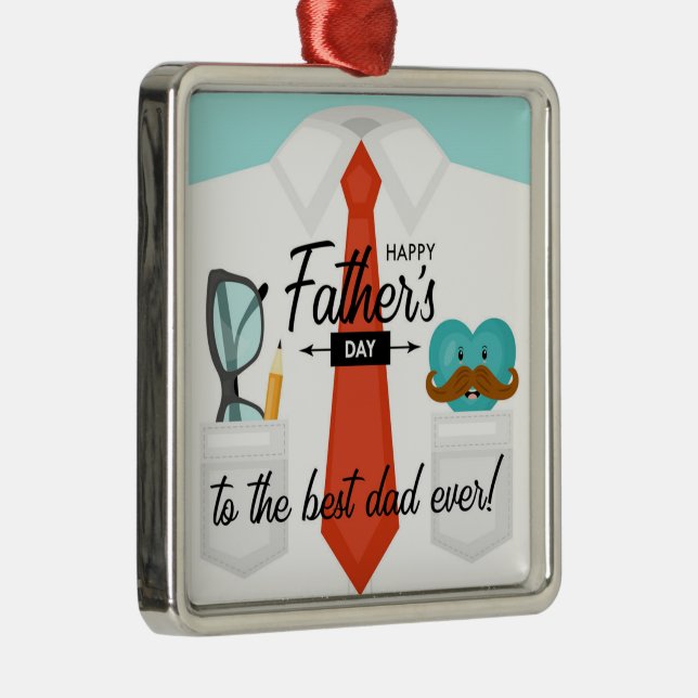 Speciella Fars dag Hälsning till bästa Pappa någon Julgransprydnad Metall (Höger)