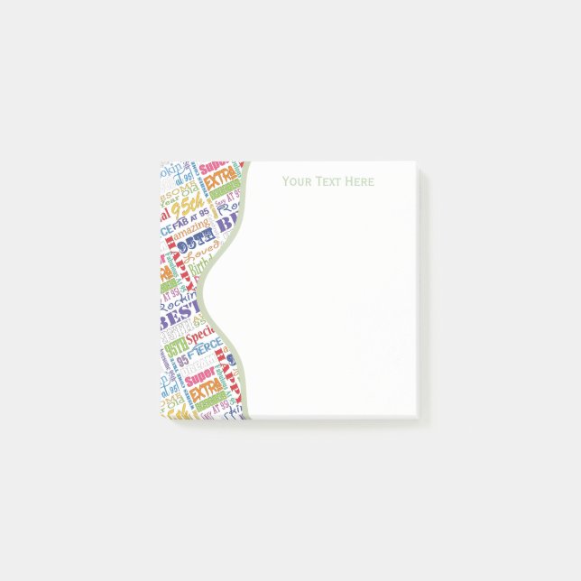 Speciella Födelsedagsfestens -Personliger Post-it Block (Framsida)