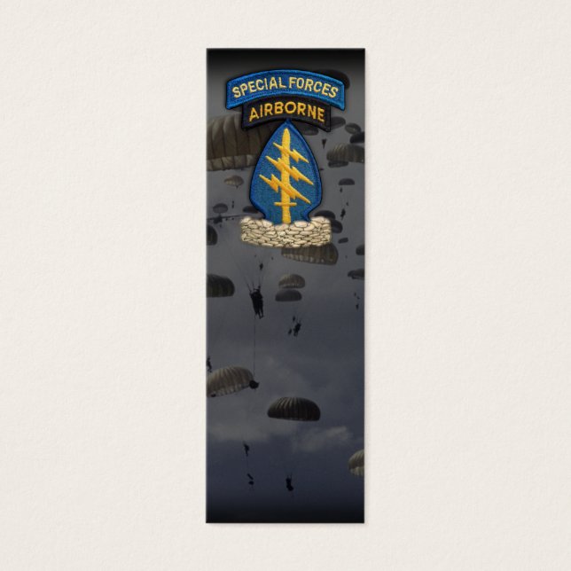 Speciella Forces Grönt Berets - korrigeringsbokmär Litet Visitkort (Framsidan)