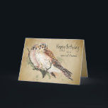Speciella Friend Kestrel Falcon Bird Kort<br><div class="desc">Watercolor Kestrel Falcon Wildlife Bird Art Grattis på födelsedagen till en Speciell vän</div>