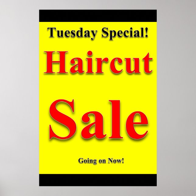 Speciella Haircut Sale Beauty Salon Poster (Framsidan)