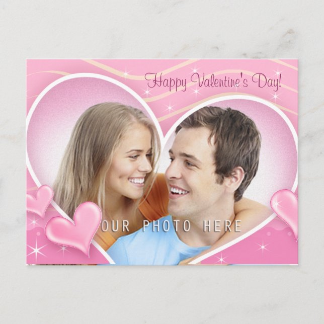 Speciella hjärtan med fotot helg vykort (Framsida)