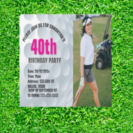 Speciella högtidlighållandet av Golf Birthday Inbjudningar