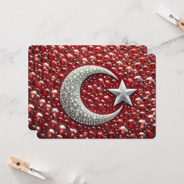 Speciella inbjudningar med turkiskt mönster (Fram/Back In Situ)