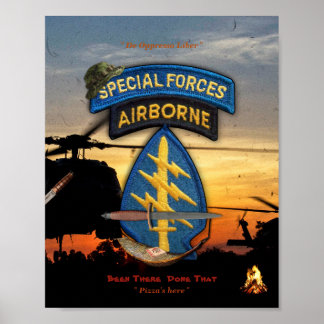 speciella krafter grönt berets sf lrp lrps recon poster