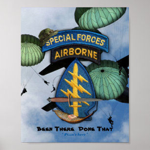speciella krafter grönt berets sf lrp lrps recon poster