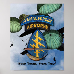 speciella krafter grönt berets sf lrp lrps recon poster