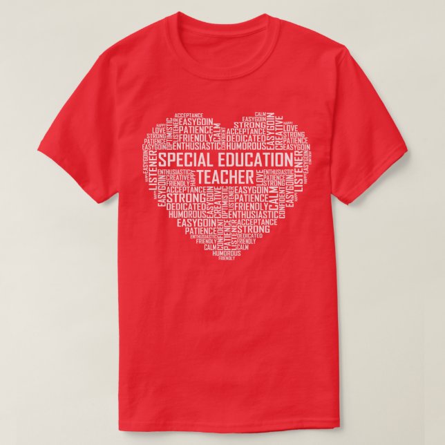 Speciella lärare Heart T Shirt (Design framsida)