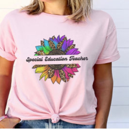Speciella lärare Rainbow Solros T Shirt