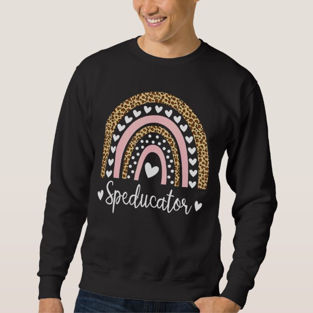 Speciella lärare Sped Ed Rainb Lång Ärmad Tröja (Framsida)