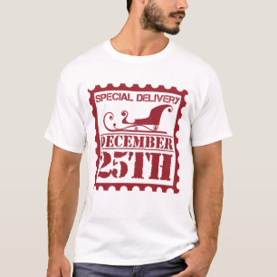 Speciella leveransen Frimärke i julklapp 25 decemb T Shirt