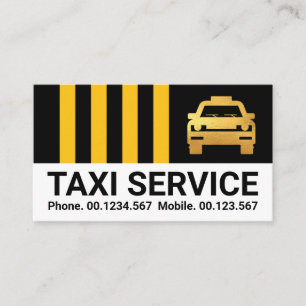 Speciella Lodrät Gult Taxi Rand Visitkort