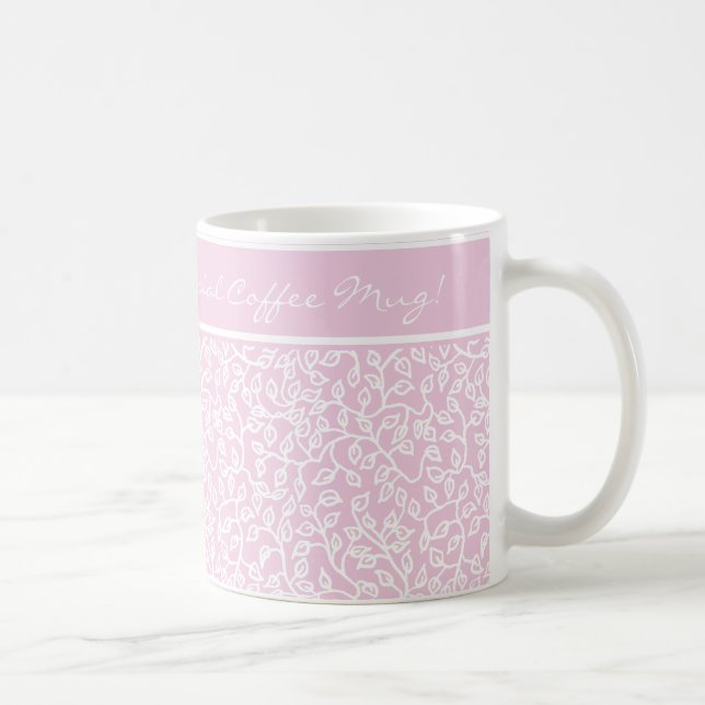 Speciella Mor Vita Mönstren om Löv, Blekens Rosa Kaffemugg (Höger)
