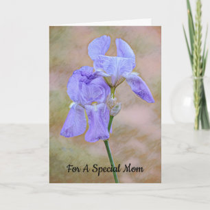 Speciella Mors dag-kort för vackra Iris Flowers Kort