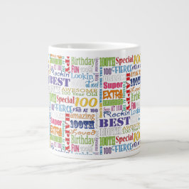 Speciella och unika 100:e Födelsedagsfestens gåvor Jumbo Mugg