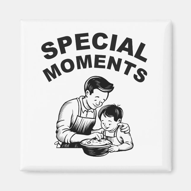 Speciella ögonblick Fars dag Magnet (Framsidan)