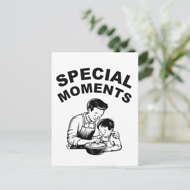 Speciella ögonblick Fars dag Vykort (Stående Fram)