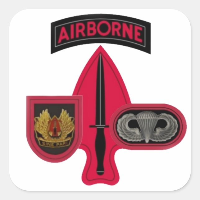 SPECIELLA OPERATIV KOMMANDOKUMENT FYRKANTIGT KLISTERMÄRKE (Framsida)