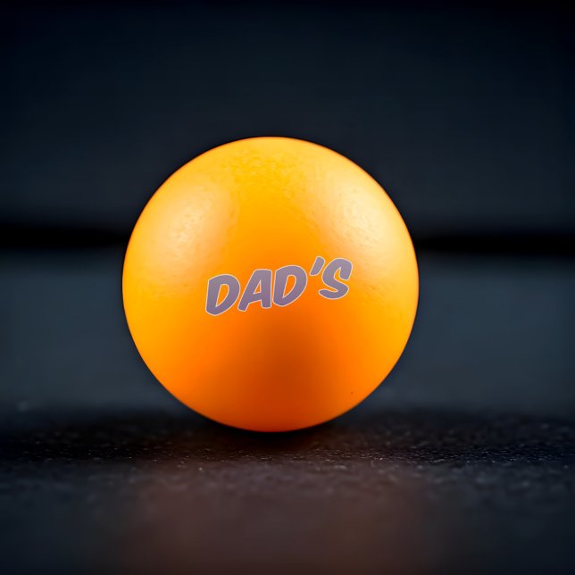 Speciella Pappa Blue och Orange Ping Pong Boll (Dad's orange ping pong ball. It must be his as it has his name on it)