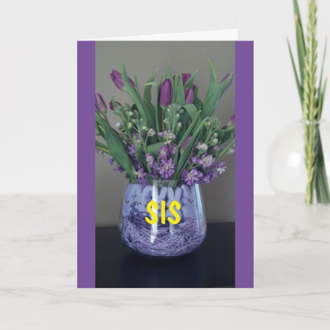 **SPECIELLA PÅSKÖNSKNINGAR TILL MIN SYST*** KORT (Framsida)