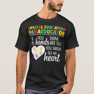 Speciella pedagogisk lärare Cute Heart- lära T Shirt