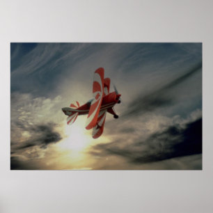 Speciella Pitz-luftfartyg, flygande ensätesluftfar Poster
