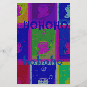Speciella Santa HoHoho Pop Art färg Brevpapper