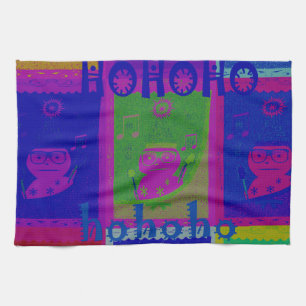 Speciella Santa HoHoho Pop Art färg Kökshandduk